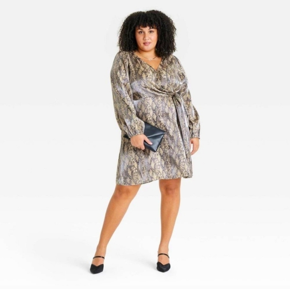 Ava & Viv Tan Snake Dress